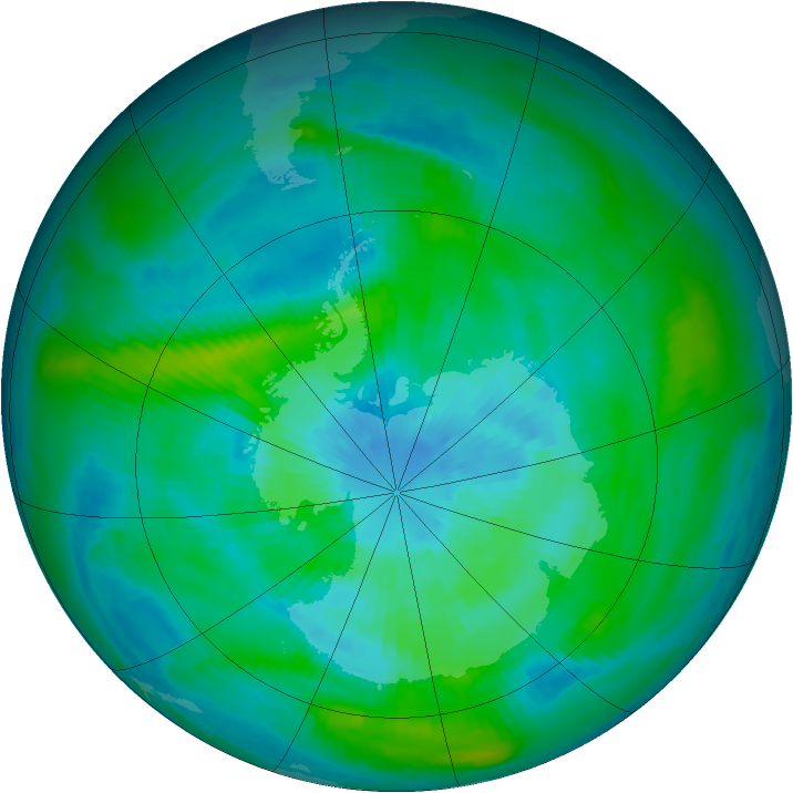 Antarctic ozone map for 19 March 1979